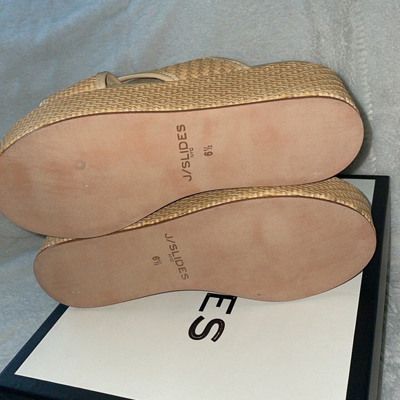 NWT J/SLIDES QUACKIE Natural Vegan Luxe Sandal - Picture 15 of 16